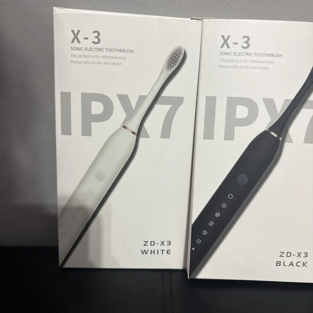 3 Sonic Electric Toothbrush X-2 White,Black And Pink IPX7‎ New